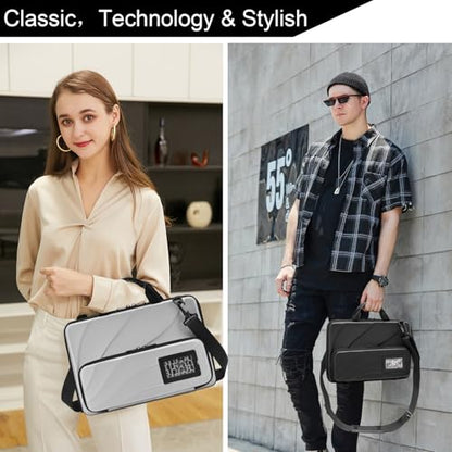 Laptop Case Hard Shell Laptop Bag for Men Women with Shoulder Strap - color: Black, size: 17.3 inch laptop case