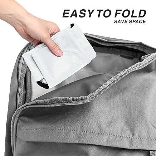 Drawstring Backpack Sports Water Resistant String Bag Sport Gym Sackpack for Women Men Large with Zipper, White - color: White