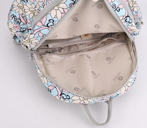 Pealwel Mini Backpack Purse for Women,Small Nylon backpacks for Ladies Backpacks Women Anti Theft Travel Bag (Vine flower) - color: Vine Flower