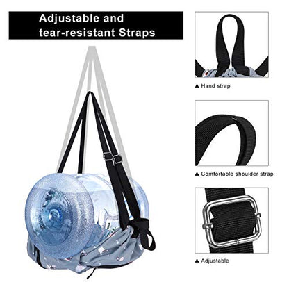 KAMO Drawstring Backpack Bag - Sport Swimming Yoga Backpack with Shoe Compartment, Two Water Bottle Holder for Men Women Large String Backpack Athletic Sackpack for Travel - color: Dog
