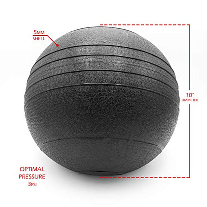 Valor Fitness Slam Ball - Durable Weighted Ball for Crossfit, Strength Training, HIIT, and Cardio Workouts, Non-Bounce Design, Multiple Weights Available - style: 25 lb