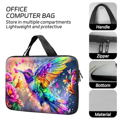 14 15 15.4 15.6 inch Laptop Handle Bag Computer Bag, Pouch Holder Notebook Sleeve Cover Soft Case Compatible for Dell,Lenovo,Toshiba HP, Asus Notebook-Colorful Hummingbirds - color: Colorful Hummingbirds
