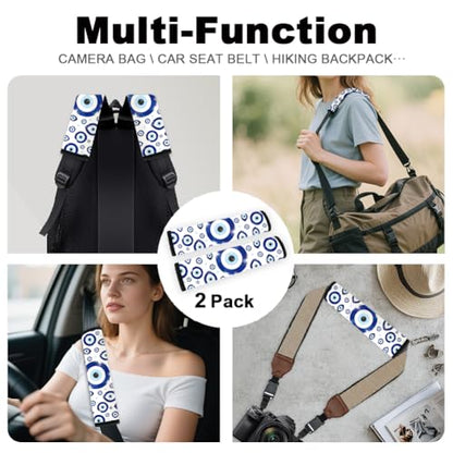 2Pcs Soft Auto Seat Belt Cover Pads, Demon Eye Car Seatbelt Shoulder Cushion for Comfortable Driving, Compatible with All Cars' Seatbelt and Backpack Straps 11x2.4inch - color: Demon Eye