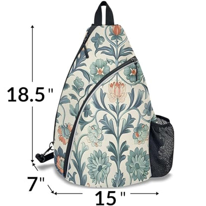Pickleball Bag for Women Men Adjustable Crossbody Sling Backpack Hold Pickleball Paddle Water Bottle - color: Multicolor 5