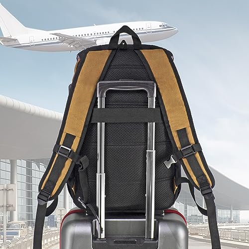 WOLT Laptop Backpack with USB Charging Port Fits Up to 17 Inch Laptop, College Backpack for Men Women, Computer Business Bookbag, Brown - color: Brown
