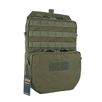 EXCELLENT ELITE SPANKER Tactical MOLLE Hydration Pack for 3L Hydration Water Bladder Molle Vest Accessory - color: Ranger Green