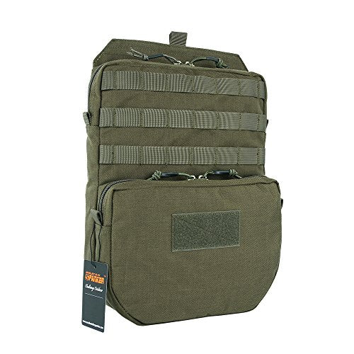 EXCELLENT ELITE SPANKER Tactical MOLLE Hydration Pack for 3L Hydration Water Bladder Molle Vest Accessory - color: Ranger Green