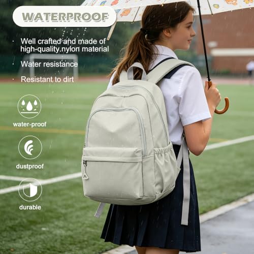 suwasp Casual Laptop Backpack for Women Men Waterproof Lightweight Backpacks Bag 15.6inch Laptop Daypack Large Capacity Backpack, Light Green - color: Light Green-m