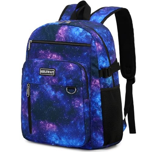 MIRLEWAIY Classical School Backpack Lightweight Bookbag Casual Daypack Travel Work Bag For Teenagers College Girls boys - color: Black Purple
