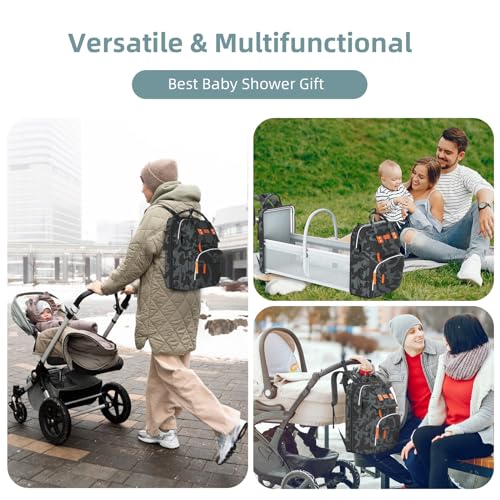 ISMGN Diaper Bag Backpack with Changing Station, Large Diaper Bag, Multifunctional Diaper Bag, Baby Bag, Camo - color: Updgrade Camo