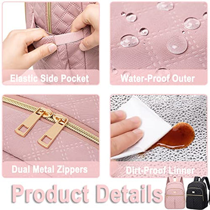 Weitars Lunch Backpack For Women Men,20L Cooler Backpack Insulated Lunch Bag For Women With Side Pockets Waterproof,Meal Prep Backpack,Adult Backpack Cooler For Lunch Picnic Hiking Camping Beach - color: Pink