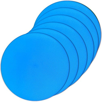 Poly Spot Markers 4inch/9 inch Non-Slip Rubber Agility Markers Flat Field Cones Floor Dots for Football, Soccer, Basketball Training Markers, School Activities, Exercise Drills, Social Distancing - style: 9inch 6Pcs(Blue)