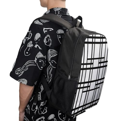 Travel Laptop Backpack Slim Durable Lightweight Back Pack Cute Horizontal Pattern Small Backpack For Women Men - color: Horizontal Pattern