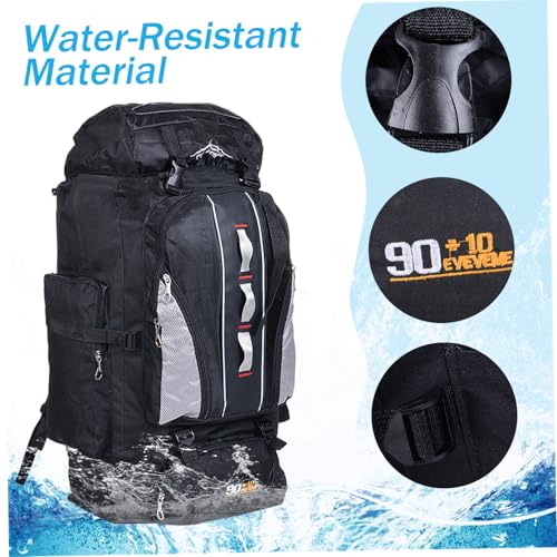 Camping Backpack, 100L Tear and Water-resistant Hiking Backpack, Multi-pocket Camping Rucksack with Zipper, Bag for Men and Women Travel Outdoor