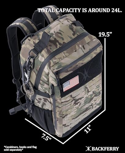 Urban Tactical Backpack Laser-Cut MOLLE Daypack Commuter Bag for EDC,Travel,Work,Hiking for Men Women - color: At Camo