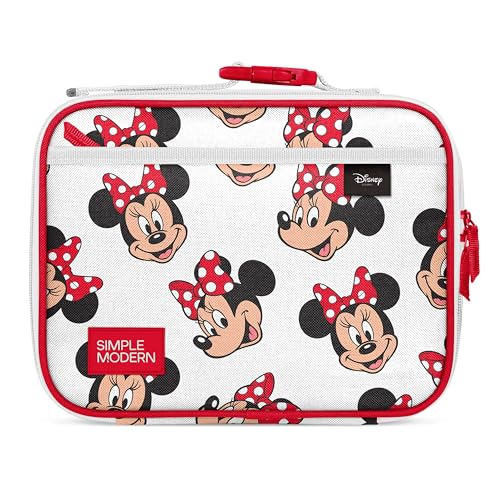 Simple Modern Disney Kids Lunch Box for School | Reusable Insulated Lunch Bag for Toddler, Girl, and Boy | Meal Containers with Exterior & Interior Pockets | Hadley Collection | Minnie Mouse Fun - color: Disney: Minnie Mouse Fun