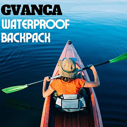 Waterproof Roll Top Kayak Dry Backpack, Floating Outdoor Dry Sack Boating Sailing Canoeing Rafting Fishing Camping 35L Grey - color: Grey, size: 35L
