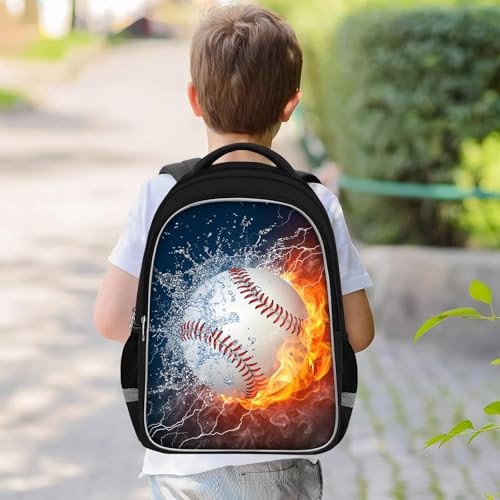 TILYTADLY School Backpack for Boys - Baseball Boys Backpack for Kids Children Teens Elementary Middle School - Students Bag for Ages 6-18,17″Bookbag Multifunctional Large Capacity - color: Baseball-03-backpack Only