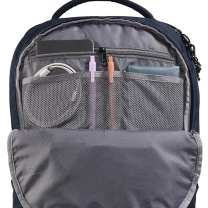The North Face Lichen Daypack - Everyday Commuter Backpack, Laptop Sleeve, Water Bottle Pockets, Center Front Pouch, Summit Navy/TNF Black, One Size - color: Summit Navy/Tnf Black
