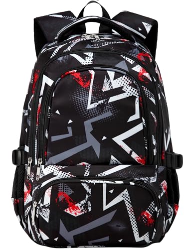 BLUEFAIRY Kids Backpacks for Boys Girls 17 Inch Elementary Primary Middle School Bookbags with Laptop Compartment Back to School Bags for Childs Age 6-8 Mochilas Escolares para Niños Niñas Dark Black - color: Dark Black