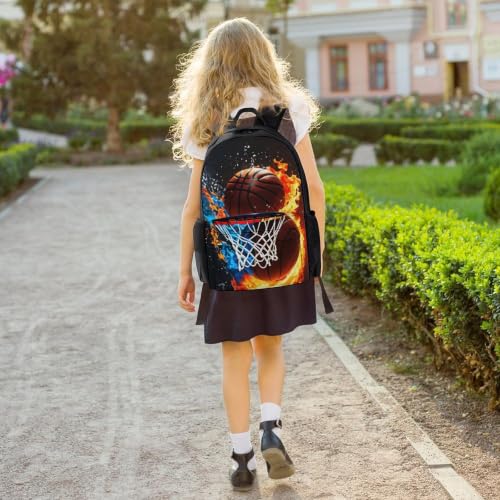 Throw Basketball Backpack, Durable Polyester Daypack with Laptop Compartment, Reinforced Bottom, Adjustable Shoulder Straps And Multi Pockets for Travel And Daily Use - color: Throw Basketball