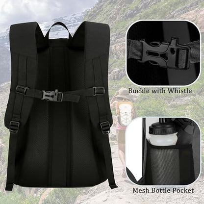 25L Lightweight Backpack for Cycling or Hiking, Hydration Pack Water Resistant,Climbing Backpack for Men Women (White and Black) - color: White and Black
