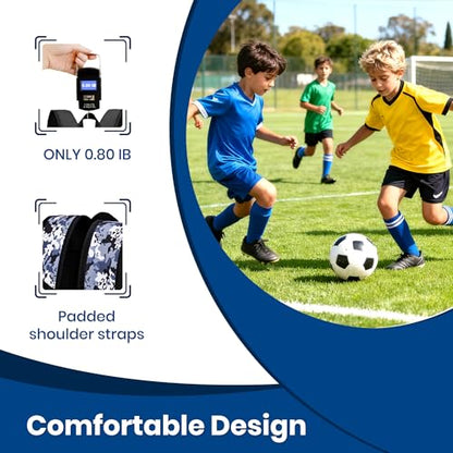 Hsmihair Soccer Bag-Soccer Backpack&Backpack for & Football Volleyball & Basketball,with Ball Compartment and Separate Cleat - color: BlueCamo