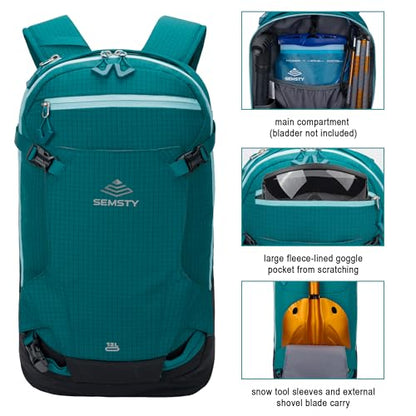 12L Ski & Snowboard Backpack, Backcountry Backpack for Men Women - color: Lake Blue