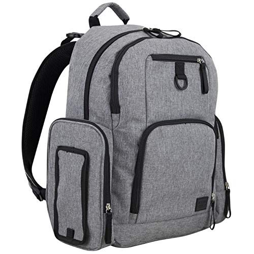 BODHI Baby Portable Diaper Changing Pad Diaper Changer Travel Bag, Changing Mat, Baby Changing Station, Infant Gift, Medium Gray Chambray - color: Medium Gray Chambray