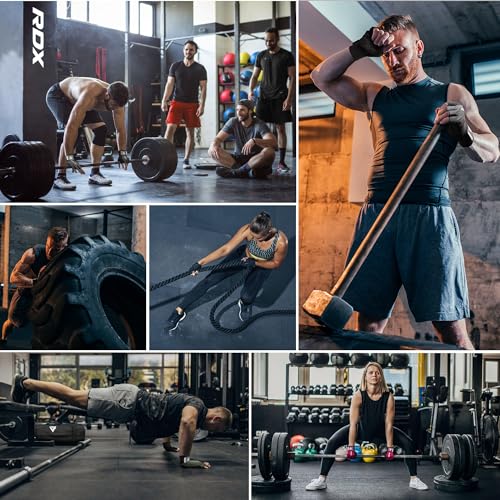 RDX Weight Lifting Gloves Gym Fitness Workout, Anti Slip Padded Full Palm Protection, Ultra Ventilated, Bodybuilding Strength Training HIIT WOD Exercise, Half Finger Men Women Cycling Rowing Climbing - color: Red, size: Small