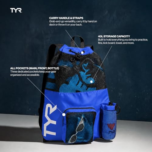 TYR Big Mesh Mummy Backpack, Red - color: Red