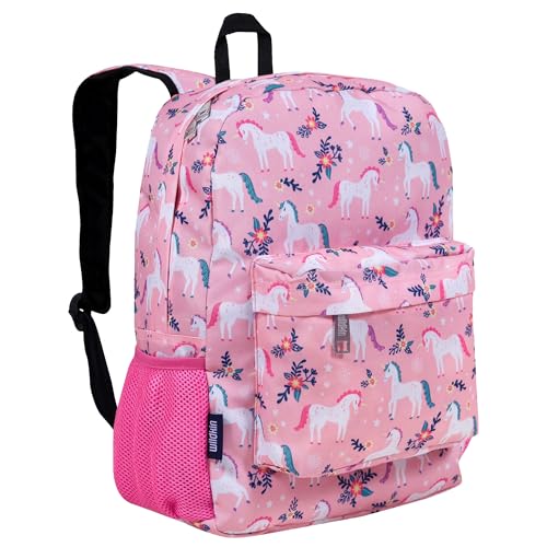 Wildkin Kids 16 Inch Elementary School Backpack for Girls – Durable Padded Bag with Adjustable Straps for School, Travel & Everyday Use, Multiple Pockets, Ages 6–13 – Magical Unicorns - color: Magical Unicorns