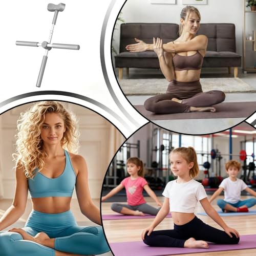 Back Stretcher Stick, Full Frame Mobility Pole, Range Control Using Support Bar, Controlled Movement Conditioning Device, Rehab Pole with T Shape, Training Gear for Sports Studios - color: Gray