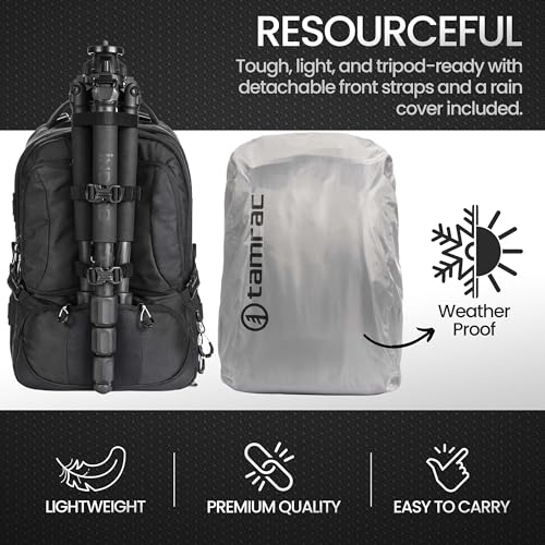 Tamrac Anvil 23 Camera Backpack for Photographers, DSLR Camera Bag with Laptop Compartment, Professional Photography Backpack, Camera Bag with Tripod Holder, Camera Carrying Case, Black - style: Anvil 23