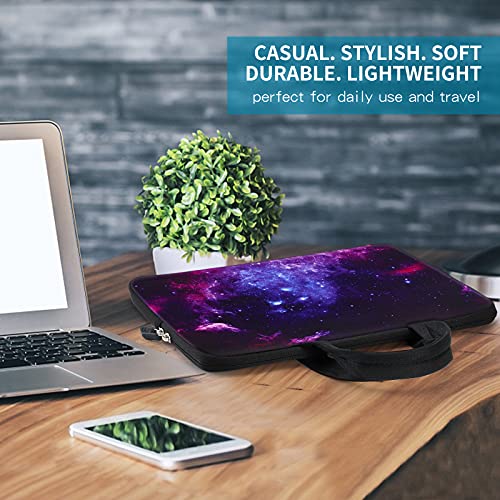 iColor 14 15 15.4 15.6 inch Laptop Bag Sleeve Handle Chromebook Case Protect Pouch Holder Notebook Sleeve Neoprene Chromebook Cover Soft Carrying Travel Case Galaxy ICB-15 - color: ICB-015