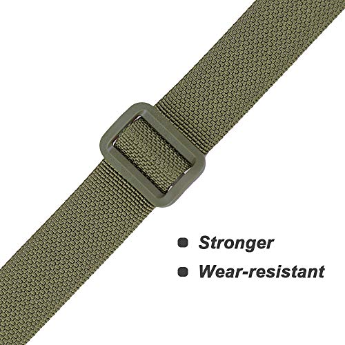 MAGARROW 78" x 1" Strap Buckle Packing Straps Adjustable 1-Inch Belt - color: Green 6.5 feet Long (10-PCS)