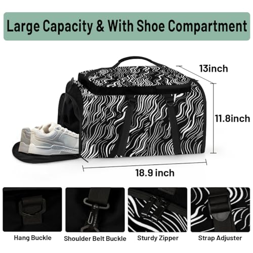 Gym Backpack, Water Resistant Carry-On Bag with Padded Shoulder Straps