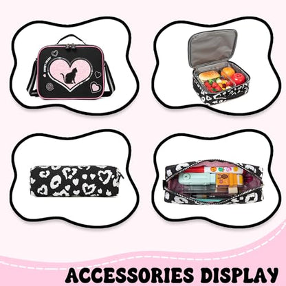 Cute Cat Rolling Backpack with Wheels for Elementary Kindergarten Students Kids Travel Luggage Black Carry on Backpack for Girls Ages 6-8 - color: A Black Cat