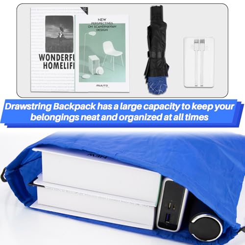 6PCS Drawstring Backpack - Drawstring Gym Bag Waterproof Bags Bulk String Backpack Sports Cinch Bags String For Gym, Sports, Storage, Travel, Camp, Sturdy and Durable
