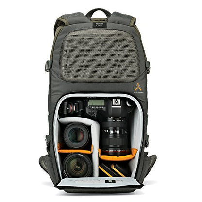 Lowepro LP37015-PWW, Flipside Trek BP 350 AW Backpack for Camera, Stores DSLR with Lens Attached, Extra Lenses, Tripod, 10 Inch Tablet Grey/Dark Green - size: BP 350