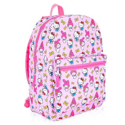Hello Kitty My Melody Backpack for Girls School Bundle w/ 16" Bookbag, More