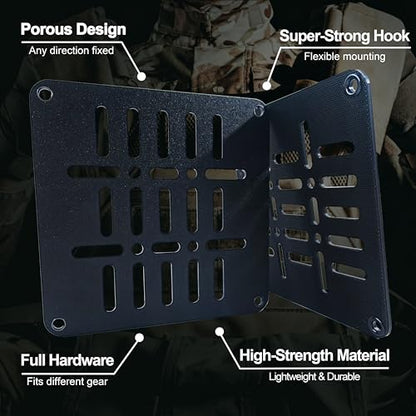 DEERCO Molle Hook and Loop Panel Insert-Tactical Bag Organizer Insert for Kydex Holster,Mag Carrier,Knife sheaths,Flashlight,Tourniquet and More - size: Large