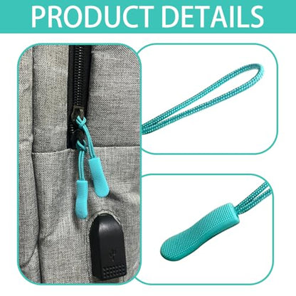 120Pcs Zipper Extension Replacement Pulls Replacement Zipper Tabs for Backpacks Luggage Jacket Repair Kit, 12 Colors