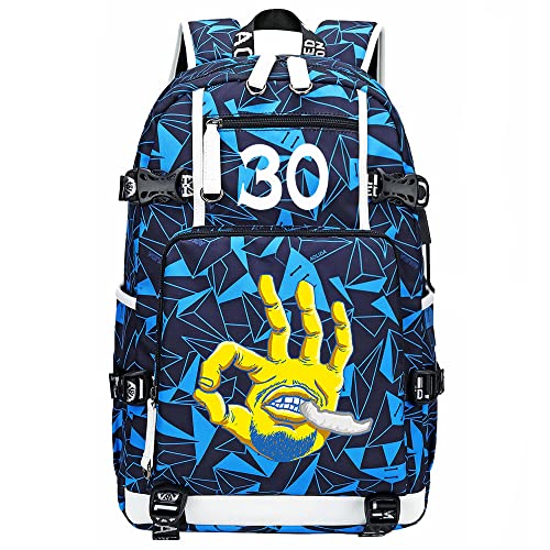 Basketball Player 30 Multifunction Backpack Travel Laptop Fans bag For Men Women - color: Navy Blue - 2