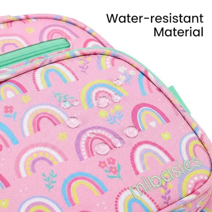 mibasies Girls Backpack 5-8: Lightweight Kids Backpacks for Girls - Girl Bookbag for Elementary School - Rainbow Pink - color: Rainbow, style: Kids-15"h