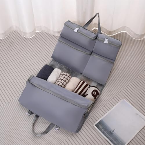 7 Set Packing Cubes Luggage Packing Organizers for Travel Accessories,Clothing Underwear Bag,Multi-layer storage bag,Hanging Pack-ing Cube, Foldable Travel Organizer grey - color: grey