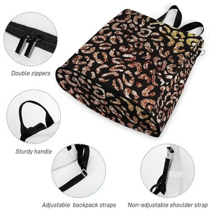 Women Fashion Backpacks Gradient Bling Leopard Print Handbags for Women Anti Theft Fashion Back Pack Shoulder Bag - color: Gradient Bling Leopard Print, size: No Custom