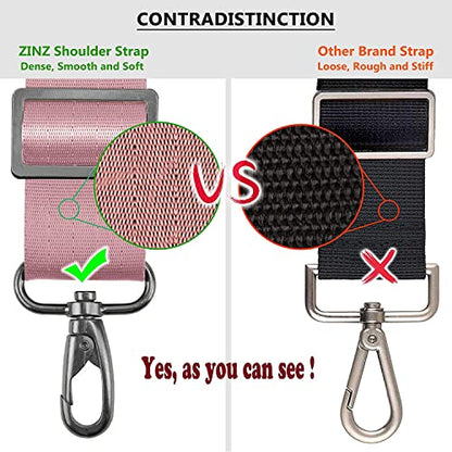 ZINZ Bag Shoulder Strap, Padded Adjustable Shoulder Strap Replacement - color: Pink, size: 57"