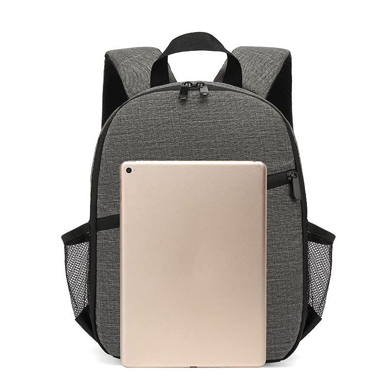 Camera Backpack Waterproof Camera Bag Large Capacity Camera Case For Men Women (Grey) - color: Grey