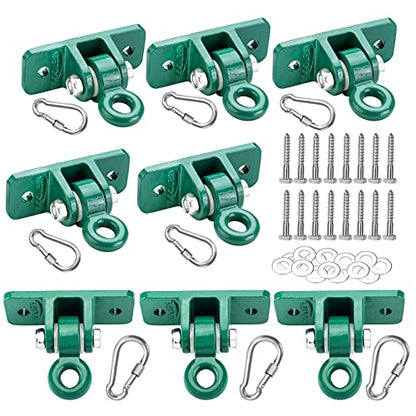 BETOOLL Heavy Duty Swing Hanger for Kids Playground Indoor Outdoor with Mounting Hardware Provided, Set of 8 - color: Green 8pcs